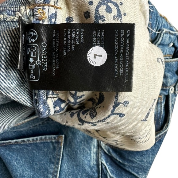 NWT Free People We the Free Zane Relaxed Slim Straight Jeans Mellow Blue 28 - Picture 10 of 12